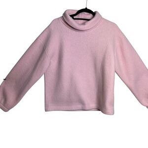 GAP Pink Fleece Turtleneck Sweater Casual Cozy Soft Warm Size M